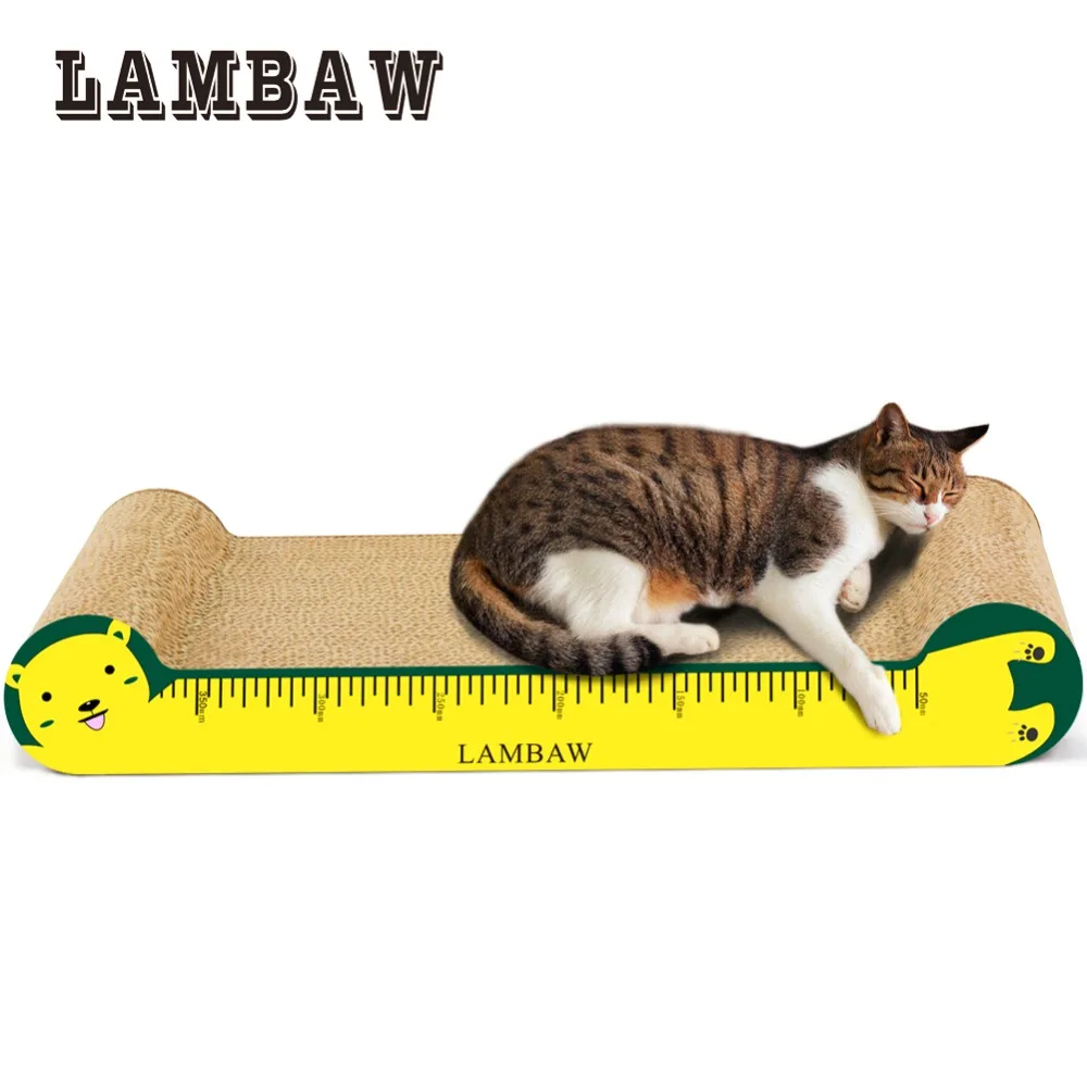 Carton Griffoir Chat Scratcher Regle Conception Canape Canape Papier Carton De Haute Qualite Jouet Pour Chat Jaune Couleur Aliexpress
