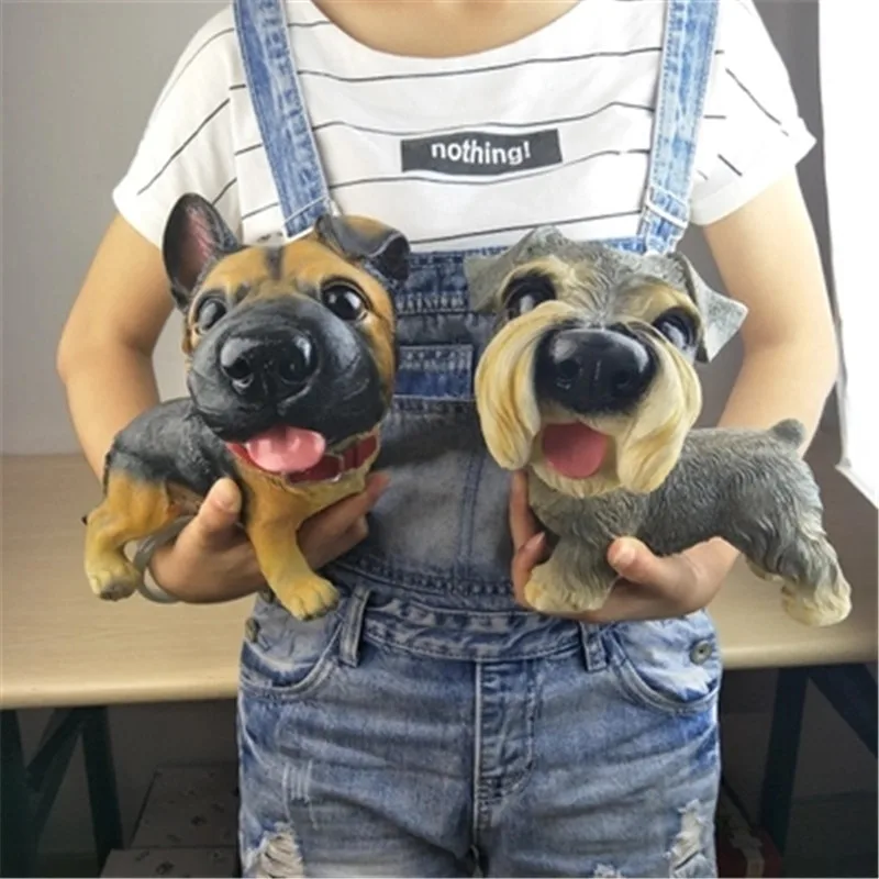

Cute Puppy Statue Simulation Animal Dog Pug/Beagle/Shiba Inu/German Shepherd Dog Creative Home Decor Resin Action Figure Toy