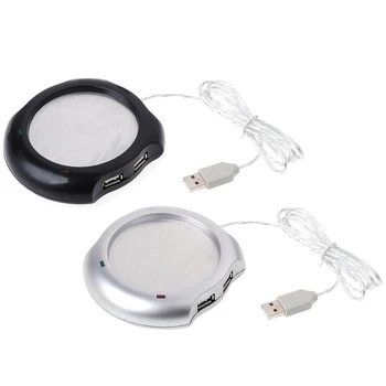 

4 USB Hub Electric Powered Drink Cup Warmer Pad Plate For Office and Home Use