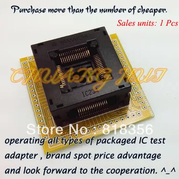 

QFP64 Test Socket IC234-0644-024 Test Socket/IC Socket Pitch:0.8mm Size:32.2x32.3mm