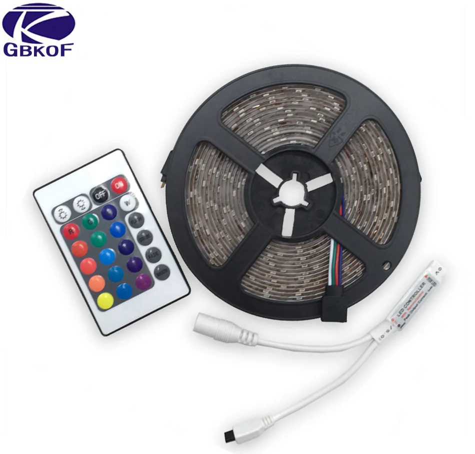 DC 12V 5M SMD RGB LED Strip Light Waterproof 3528 led Tape light