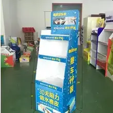 Подгонянная ОБЖИМНАЯ бумага/гофрированная картонная выставочная стойка/витрина для косметики