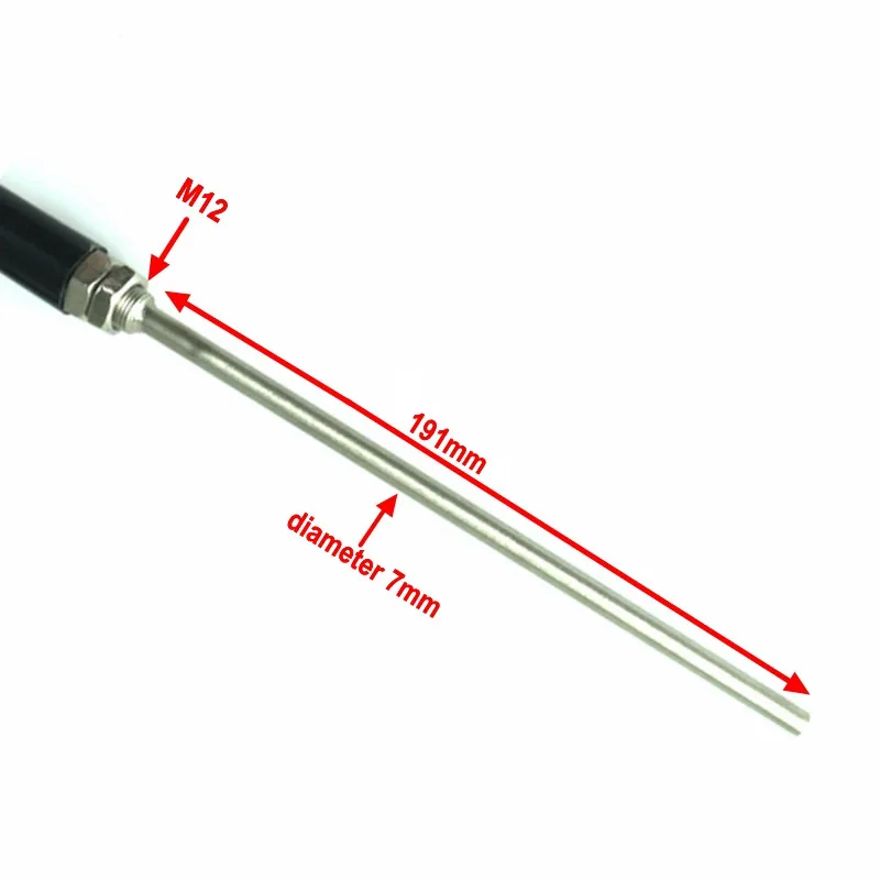 PT100 зонд 1 м RTD кабель нержавеющий зонд 191 мм 3 провода Датчик температуры от-200 до 500 градусов