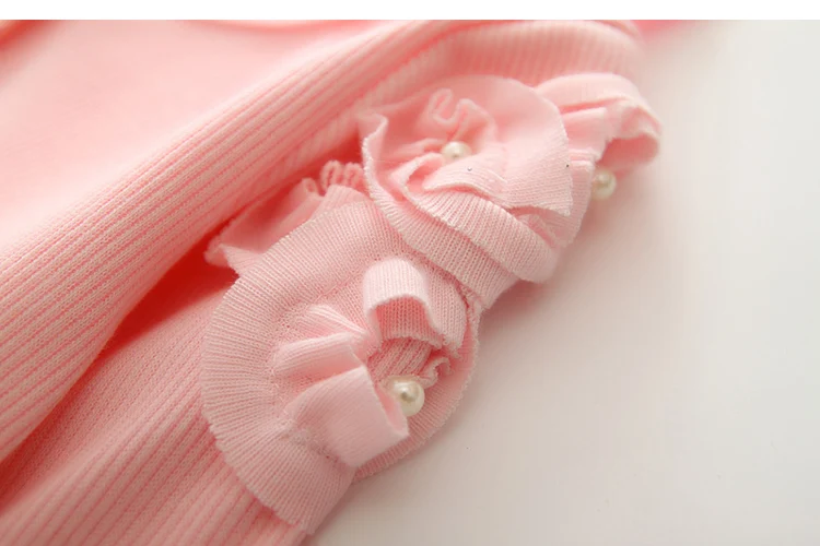 2018 Spring Autumn Fashion Cute Princess Elegant Child Baby Kids Girl Pure Solid Colour O Neck Lace Long Sleeve Cardigan Top (29)