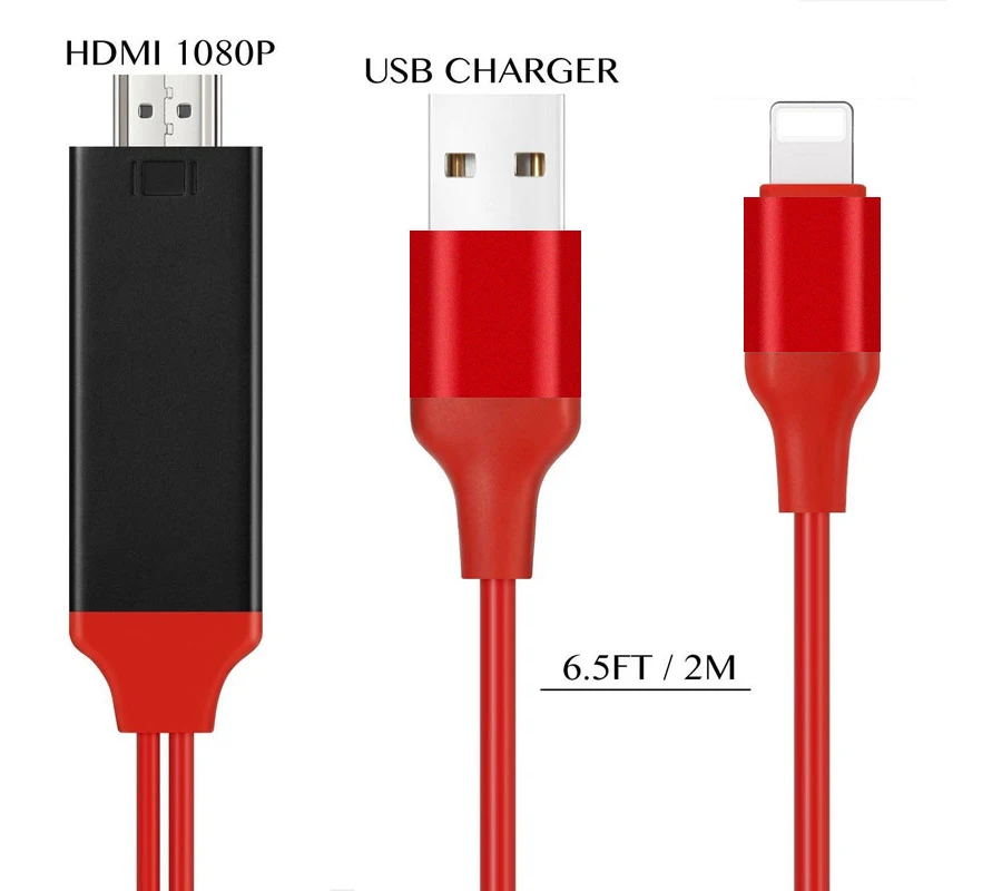 8-контактный HDMI кабель HD ТВ Цифровой AV адаптер USB HDMI 1080P смарт-конвертер кабель для iPhone X 8 7 7Plus 6S 6 5S IOS 8,0