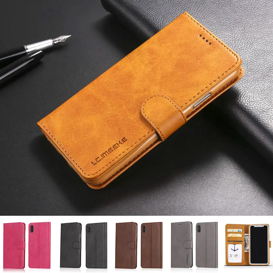 

Luxury Retro Flip PU Leather Case For iPhone XS MAX X XR Coque Flip wallet Phone case for iPhone 7 8 6 6S Plus 5 5s SE Cover