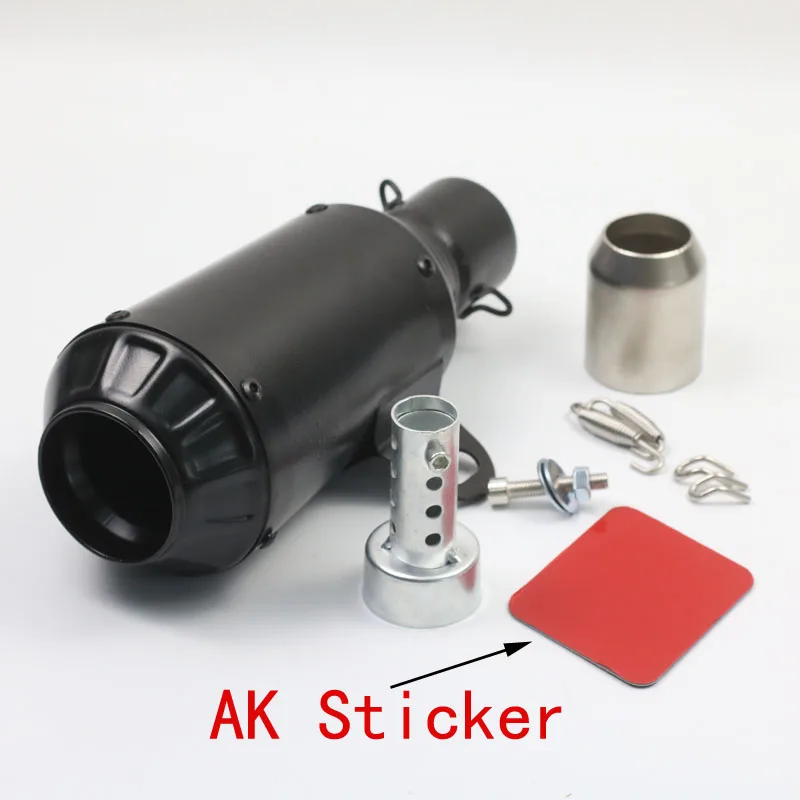 

Full Black Universal motorcycle GP-Force exhaust pipe muffler moto escape motocross Scooter exhasut cbf 500 f800r MT07 MT09