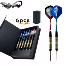 6PCS Professional Competition Metal Steel Tip 23g Hard Tip Needle Dart Box Set Indoor Sports Game Steel Tip Darts 6PCS Professional Competition Metal Steel Tip 23g Hard Tip Needle Dart Box Set Indoor Sports Game Steel Tip Darts