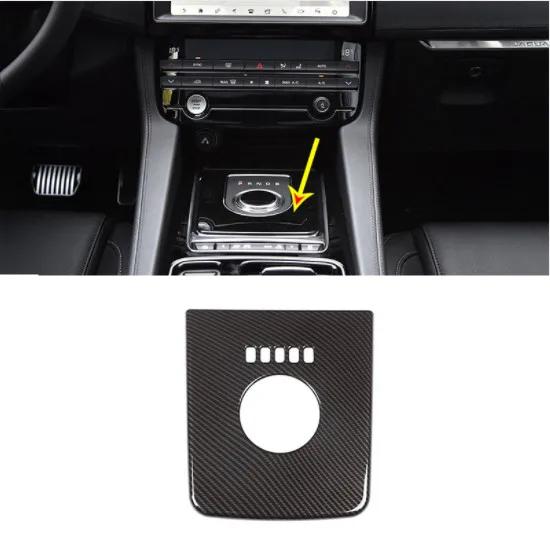 

Carbon Fiber ABS Center Console Gear Shift Decoration Panel Trim For Jaguar F-PACE XFL XEL Car Accessories