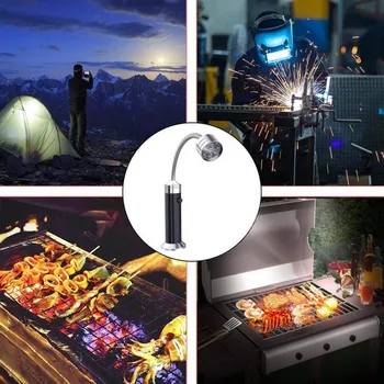 

BBQ Reading Repair Light 9LED Barbecue Light With Magnetic Base Bendable Flashlight Outdoor LED Night Lights
