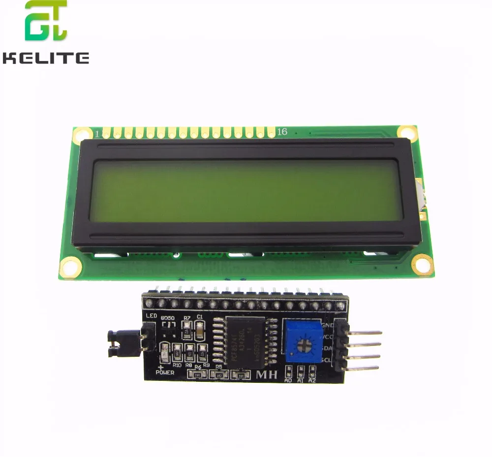 Модуль LCD1602 + I2C LCD 1602 Желтый экран IIC/I2C для адаптера пластина IIC 10 комплектов |