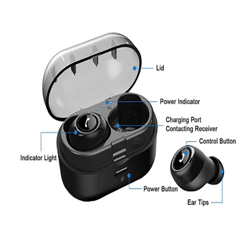 Беспроводные Bluetooth наушники Heaton V5.0 с микрофоном басовые гарнитура беспроводные