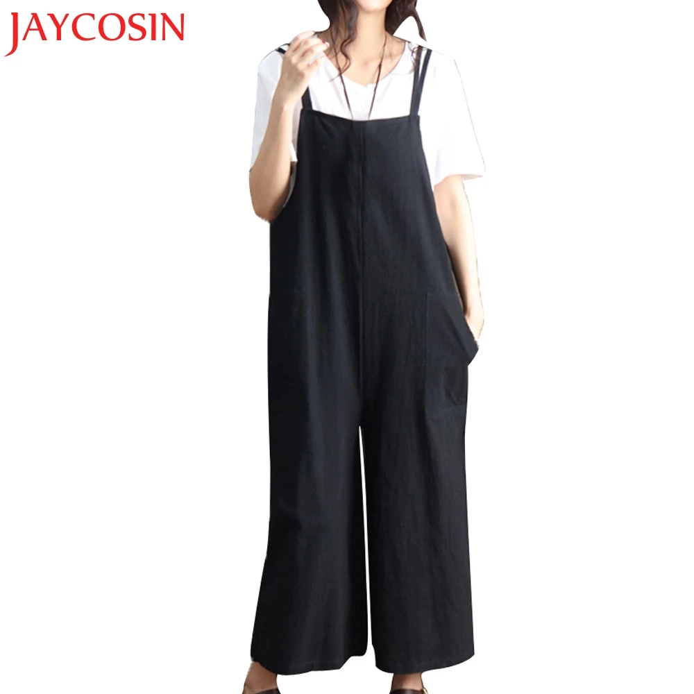 

JAYCOSIN Wonderful Women Loose Jumpsuit Strap Wide Leg Harem Trousers Casual Overall Pants C7713Q Free Shiping