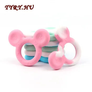 

10pcs Mouse Teether Food Grade Materials BPA Free for Baby Teething Cartoon Toy Nursing Tooth Necklace Pendant Gifts