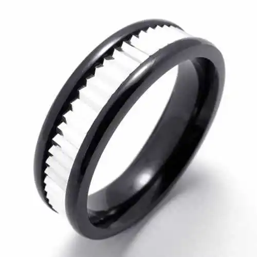 fashion accessories titanium stainless steel ring silver black septal circle gear women men rings wedding engagement rings 20164 - Gear Wedding Ring fashion accessories titanium stainless steel ring silver black septal circle gear women men rings wedding engagement rings 20164 - Gear Wedding Ring