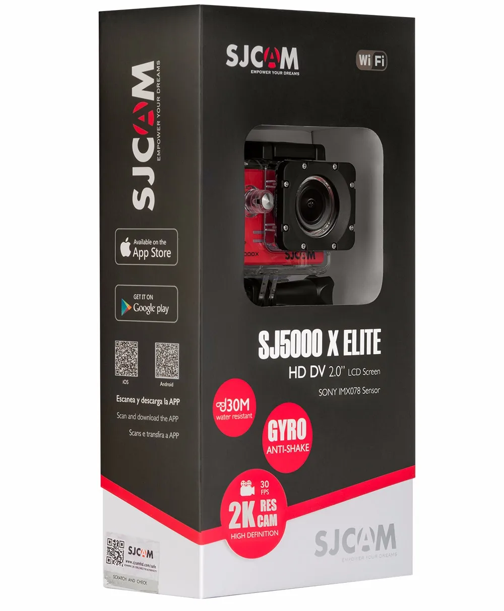 SJCAM SJ5000X ELITE Gyro Ultra HD 4K 24FPS Спортивная Экшн-камера 170D объектив Sj Cam Спортивная DV Подводная Водонепроницаемая камера на шлем