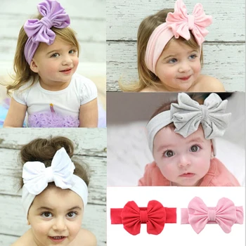 

Hot Sale Infant Girl Headband Head Wraps Elastic Bands Ribbon Bow Tiara Baby Headbands Hair Accessories High Quliaty 2020 Spring