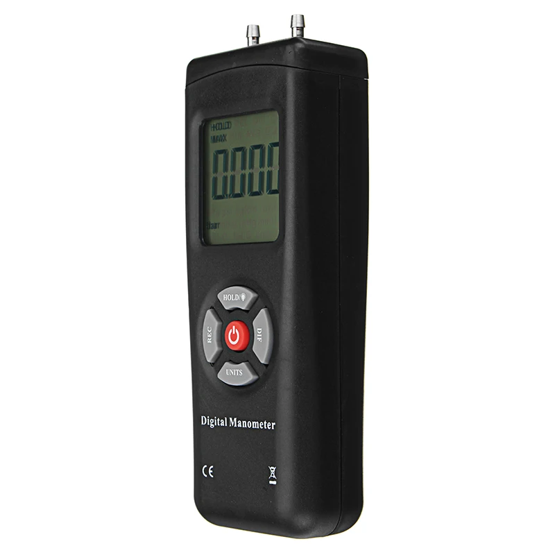 TL-102 LCD Digital Manometer Differential Gauge Air Pressure Meter 10Psi Data Hold 11 Units New TL-102 LCD Digital Manometer Differential Gauge Air Pressure Meter 10Psi Data Hold 11 Units New