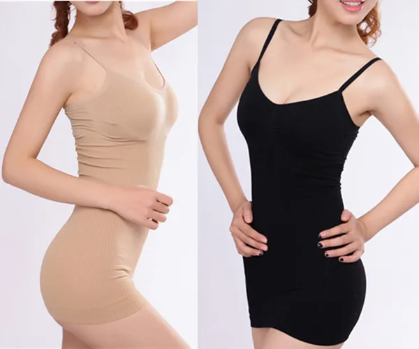 Women Tummy Control Slips Full Body Dress Skirt Slips Body