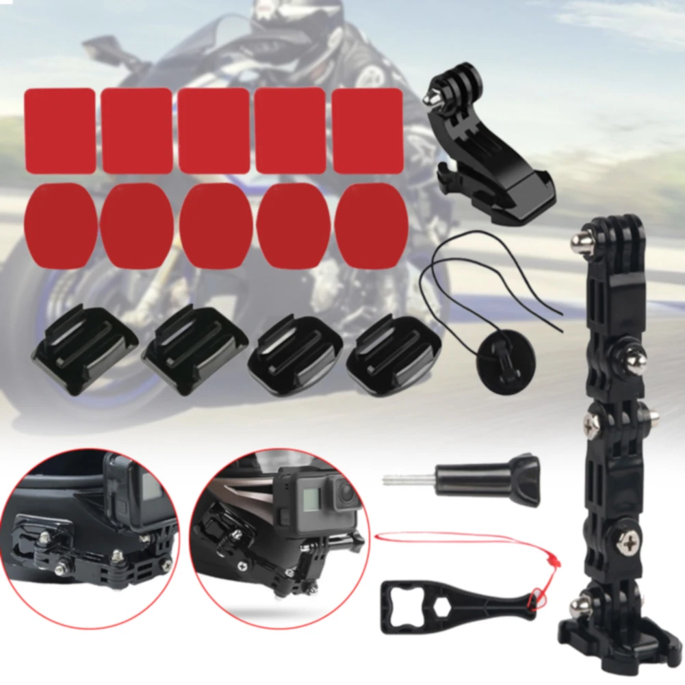 

Universal Camera Accessories Adjustable Lightweight Full Face Fixed Bracket Set Small Car Motorcycle Helmet Chin For Gopro Hero