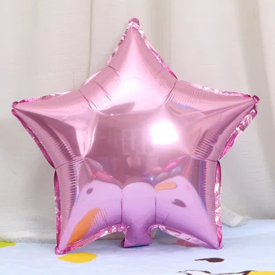 Абрикос 18 дюймов звезда форма надувной шар из алюминиевой фольги для свадебного украшения детей Классические игрушки Воздушные шары - Цвет: Розовый