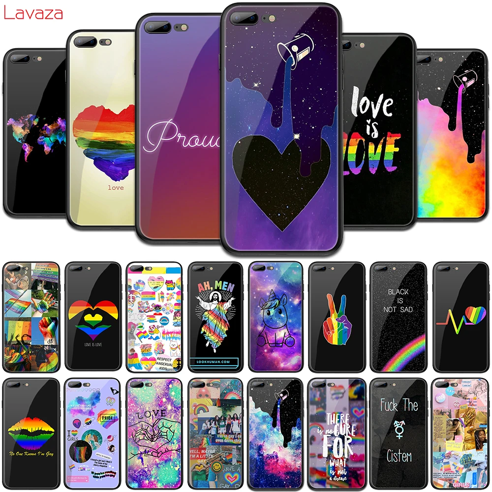 Lavaza Love Is Love Футболка мужская ЛГБТ сердце закаленное стекло мягкий чехол для Apple iPhone 6 6 S 7 8 Plus 5 5S SE X XS MAX XR TPU чехол