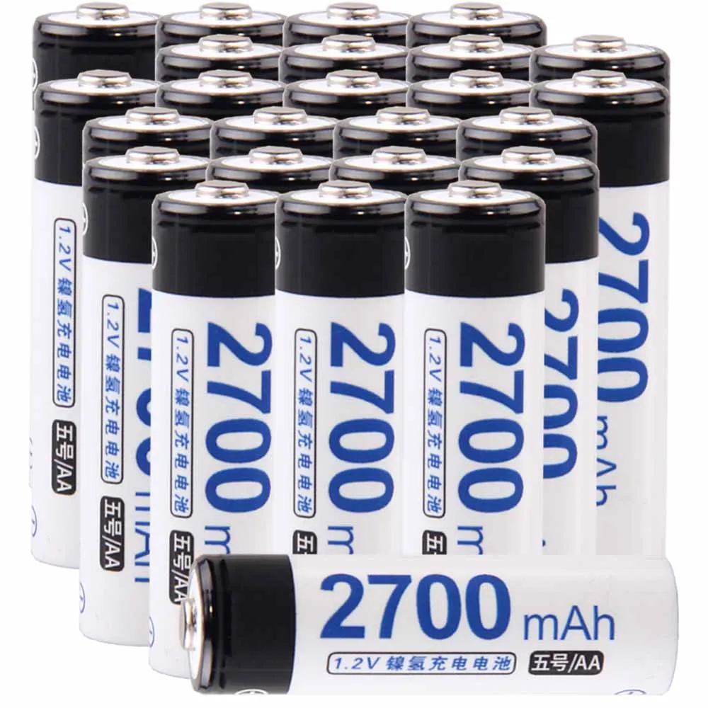 

Lowest price 25 piece AA battery 1.2v batteries rechargeable 2700mAh nimh battery for power tools akkumulator