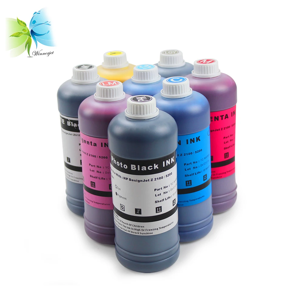 1000 мл пигментные чернила для принтера HP z2100 z5200 70 на водной основе|pigment ink for hp|pigment