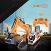Wireless Electric Simulation RC Excavator Alloy Model 2.4G 64CM 17CH Drill Grab Dig 3 In 1 Large Remote Control Alloy RC Truck 3