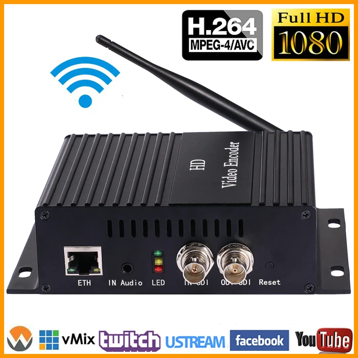

H.264 HD 3G SDI Video Wireless Encoder HD SDI To IP SDI Over WIFI Video Streaming IPTV Encoder For Live Broadcast,Wowza, Youtube