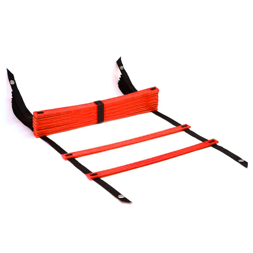 

JHO-22.5 Feet 13 Flat Rung Agility Ladder Soccer Speed Training-Red