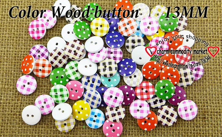 Vintage Mixed Painting Wooden Buttons For Crafts Scrapbooking Sewing  Clothes Button DIY Kid Apparel Supplies 15-35mm M1893