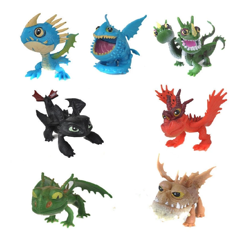 

9 pcs How To Train Your Dragon 2 Night Fury Toothless PVC Action Figures Cartoon Movie Model Anime Figurines Dolls Kids Toy