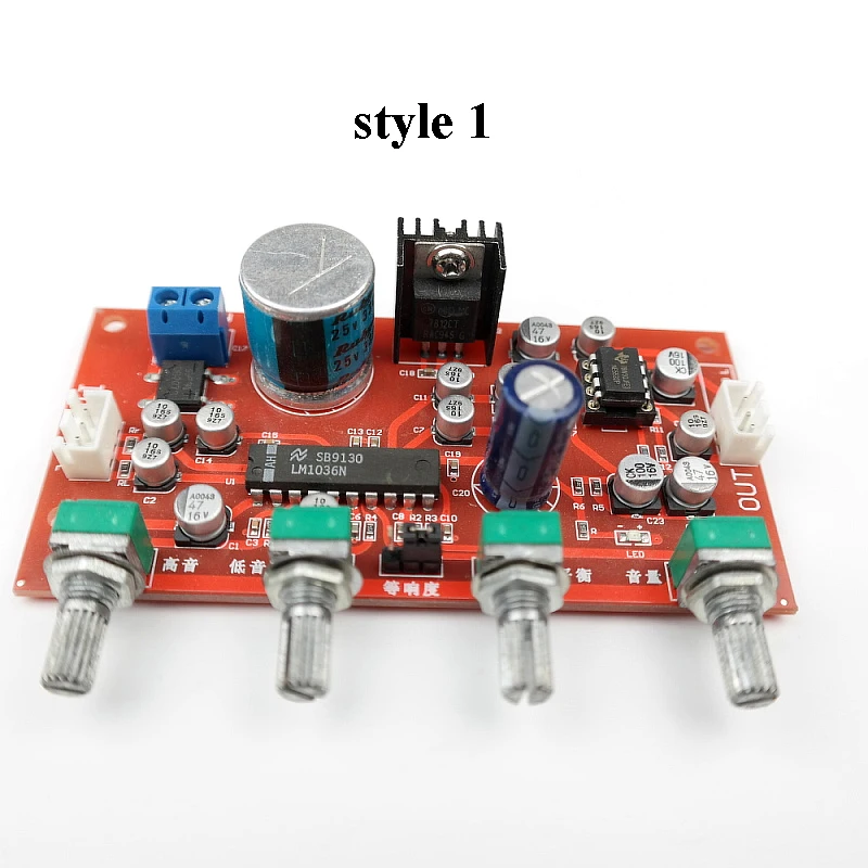 Плата усилителя предусилителя LM1036+ NE5532 с высокими частотами, басами, балансом, регулировкой громкости