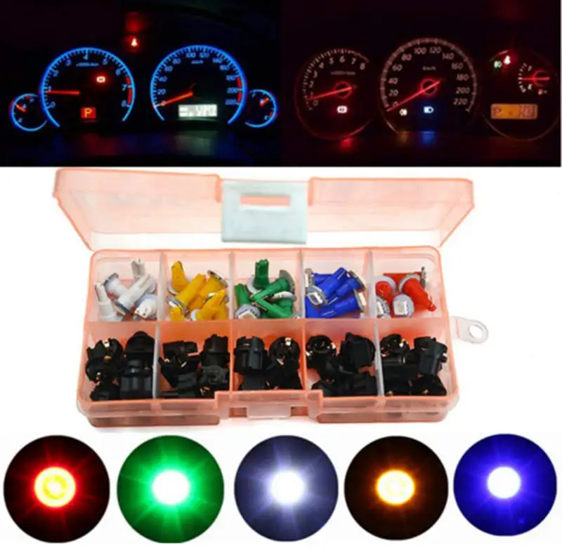 Keyecu 30Sets T5 1SMD 5050 Led Car Motorcycle Instrument Panel Cluster
