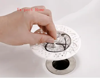 

100pcs Drain Hair Stopper Cover Filter Sink Strainer Silicone Bathroom Kitchen Shower Anti-Clogging Shield Wash Bowls Sinks