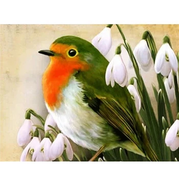

New Handicrafts Bird& orchid 5D Diy Diamond Painting Cross Stitch Animal Diamond embroidery Mosaic Handmade Home Decoration