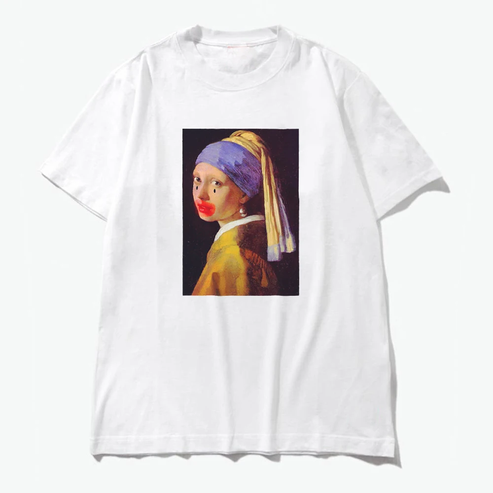 

2019 Tshirt Women Cotton Funny Pear Girl Harajuku Aesthetics White T-shirt Short Sleeve Plus Size T Shirt Gothic Femme Top Tees