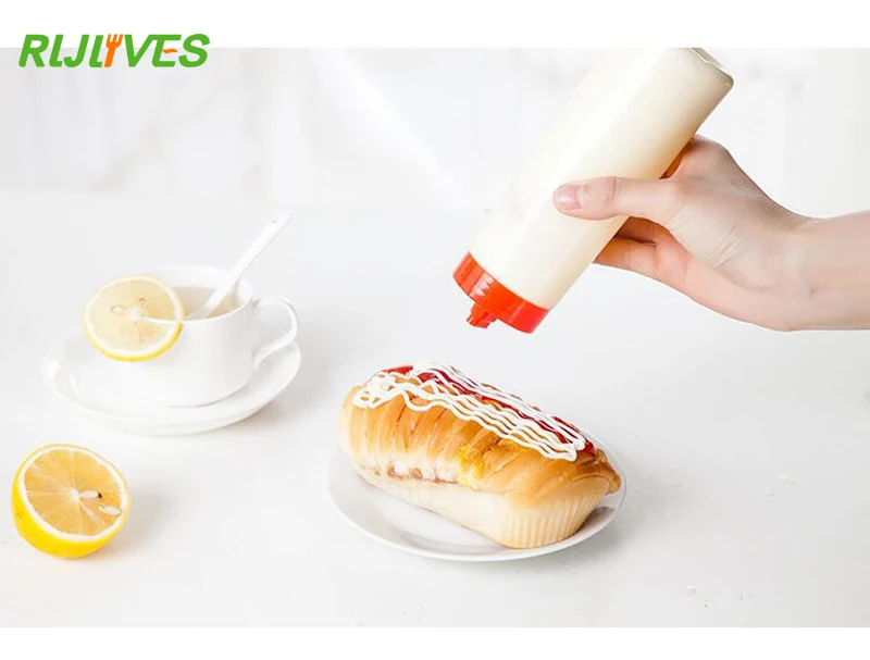 1 Pc Salad Dressing Bottle Plastic Squeeze Condiment Dispenser For