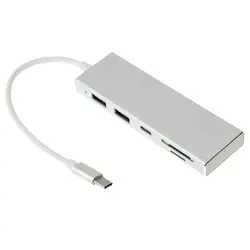 5в1 Тип C к USB 3,0 концентратор комбо SD/TF кардридер для MacBook Pro Chromebook hp высокая скорость