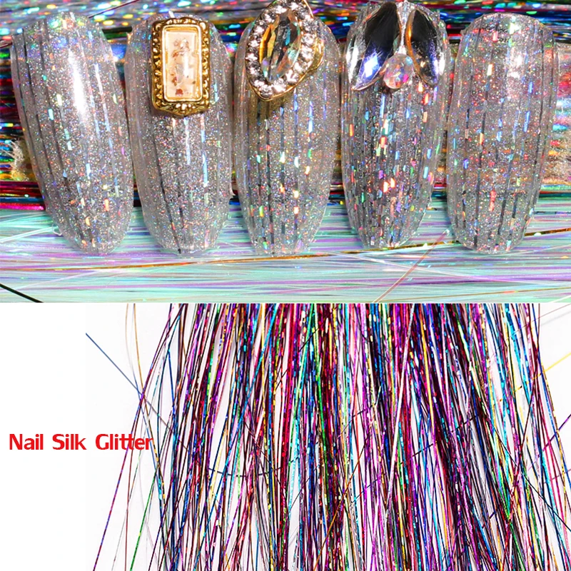 nail silk glitter