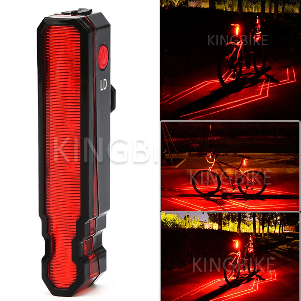 

Rear Bike light Taillight Safety Warning USB Rechargeable Bicycle Light Tail Lamp Comet LED Laser Line LD Cycling Bycicle Light