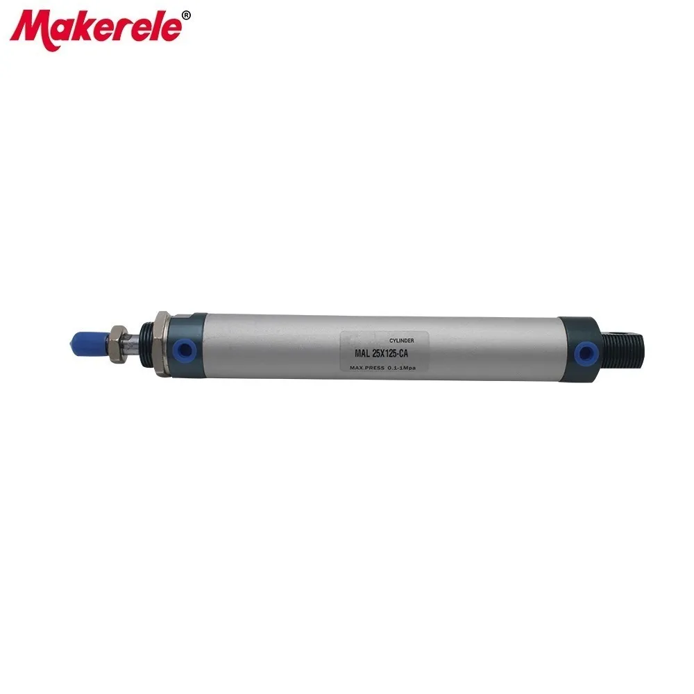 

Air Cylinder For Sale Double Acting Type Aluminum Alloy Cylinders 25mm Bore 125 Stroke Fishtailing Shape MAL25-125-CA
