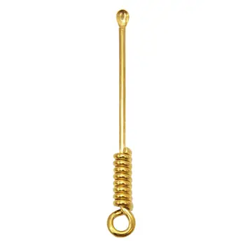 

1Pcs Handmade Brass Spiral Shape Smoke Pipe Ear Cleaner Earwax Spoon Ear pick Portable Key-chain Pendant Tool Accessories