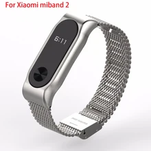 Магнитная mi lanese ремешок для Xiaomi mi Группа 2 безвинтовое простой демонтаж Нержавеющая сталь пояс сетки для mi Группа 2 наручные ремень