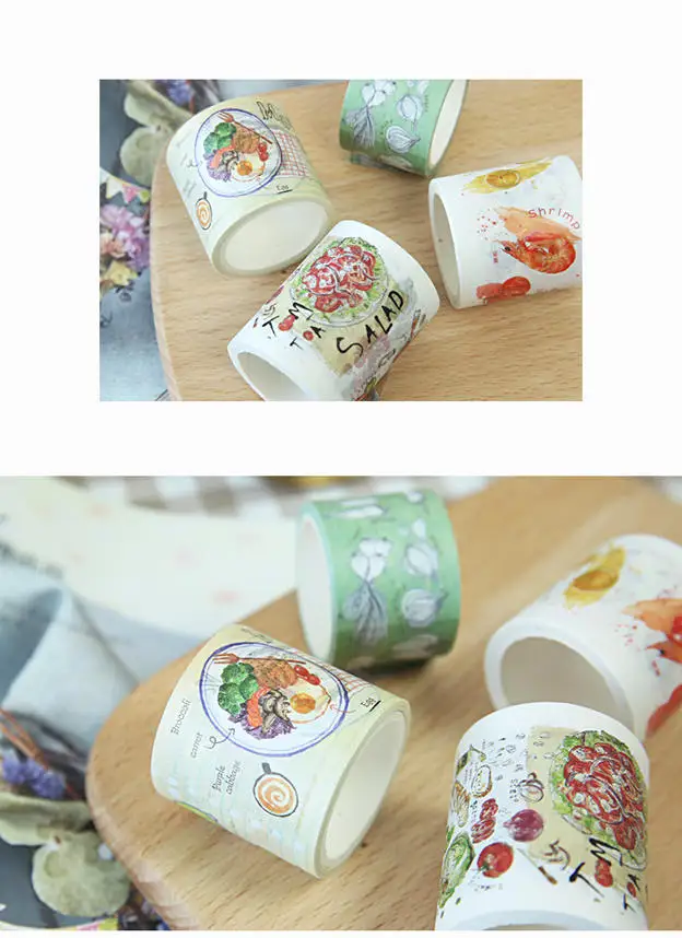 1 шт. васи ленты DIY зеленые овощи японский Бумага клейкой ленты декоративные клейкие ленты Скрапбукинг наклейки 3 м