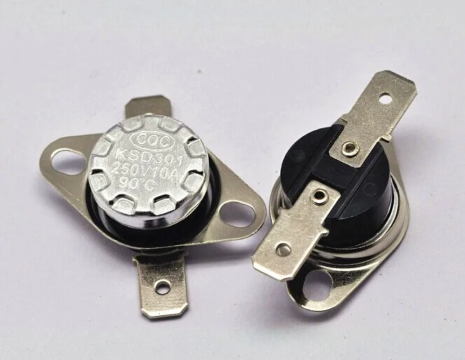 3PCS NC Normally Closed 90 Celsius Button Temperature Switch Sensor