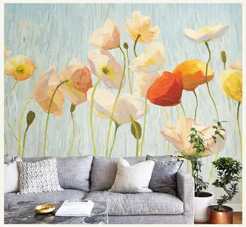 

Bacal Original Design Lotus Flower Murals Wallpaper for Walls Living Room Sofa Background 3d Wall Photo Murals Wall paper