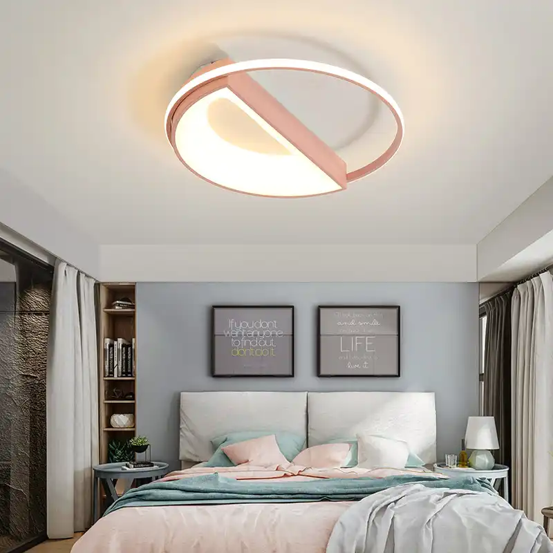 Warm Romantic Bedroom Lamp Three Color Dimming Simple Modern Master Bedroom Ceiling Lamp Children Boy Room Master Bedroom Lamp