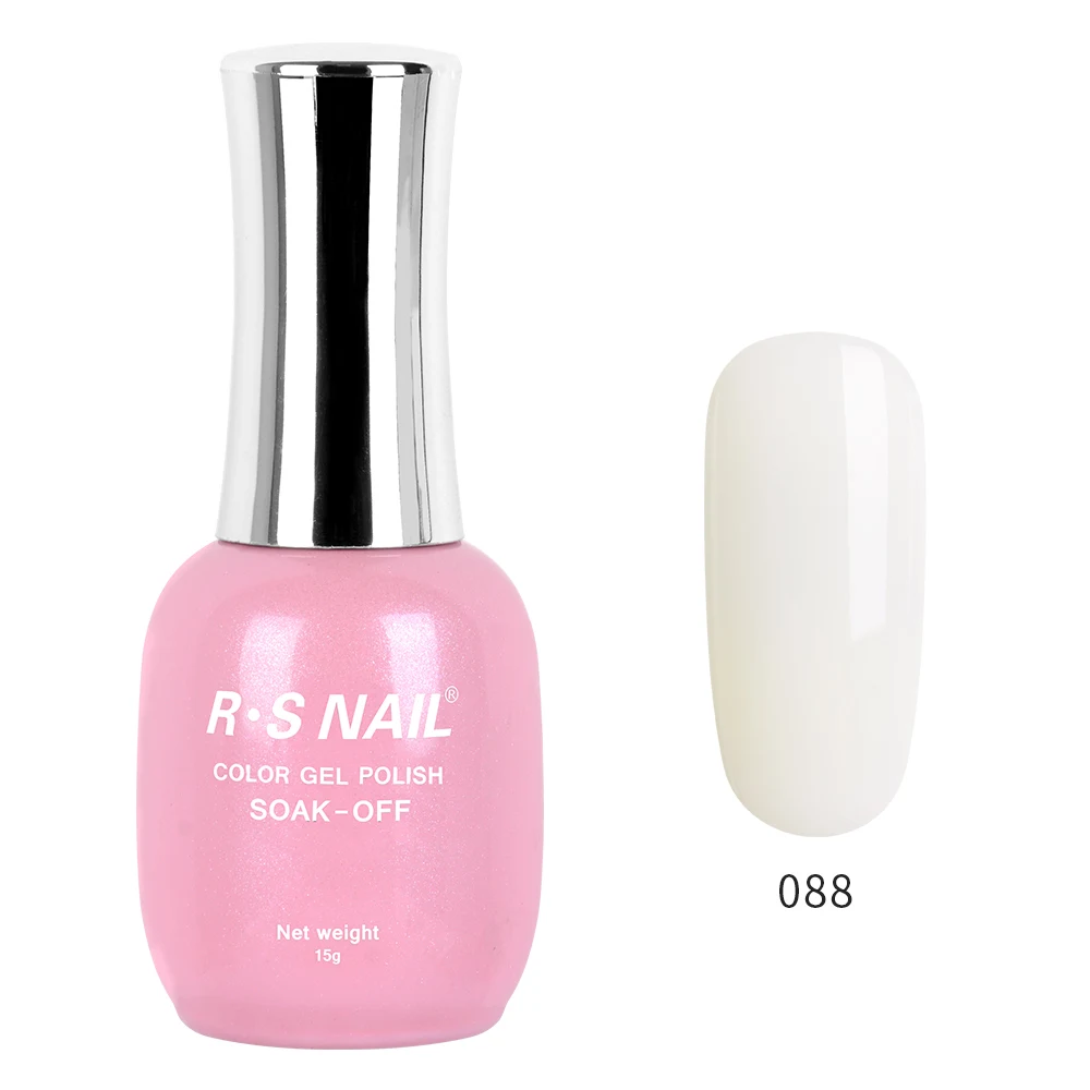 RS NAIL Новая серия Гель-лак для ногтей УФ светодиодный Гель-лак 120 цветов Гель-лак профессиональный маникюрный набор гель-лаков 15 мл - Цвет: 088